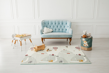 Дитячий килимок Poppet Карта світу та Гірська дорога двосторонній складний 200х150x1 см (PP028-150H) - Pampik - 9