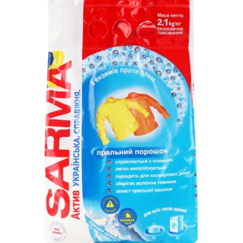 Пральний порошок Sarma Актив Гірська свіжість для всіх типів прання, 2.1 кг - Pampik