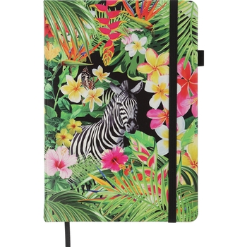 Блокнот деловой Buromax Exotic А5 96 л. без линирования (черный бумага) обложка искусственная кожа черный (BM.295424-01) - Pampik