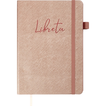 Блокнот деловой Buromax Libreta А5 96 л. без линирования обложка искусственная кожа бежевый (BM.295017-28) - Pampik