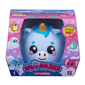 Игрушка-антистресс Smooshzees Luvzees Единорог Больц коллекционная голубая (8224) - Pampik - 4
