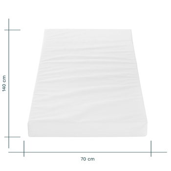 Кроватка Tutti Bambini Rio с пеленатором и матрасом Deluxe Eco Fibre 140 х 70 см белая (211030/1111.01) - Pampik - 5