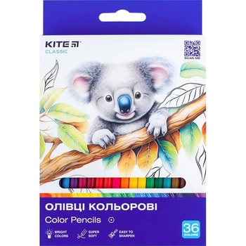 Карандаши цветные Kite Classic 36 шт. (K-057) - Pampik