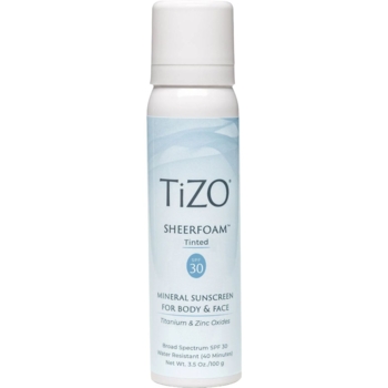 Пінка сонцезахисна для обличчя та тіла з відтінком TiZO SheerFoam Body & Face Tinted SPF 30, 100 г - Pampik
