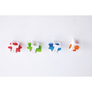 Набір направляючих блоків для конструктора-лабіринту Hape Quadrilla 4 шт. (E6025) - Pampik - 2