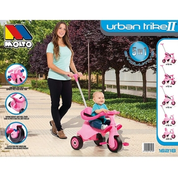 Триколісний велосипед Molto Trike II рожевий - Pampik - 2