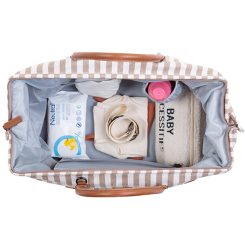 Сумка Childhome Mommy bag stripes nude/terracotta (CWMBBSTNR) - Pampik - 6