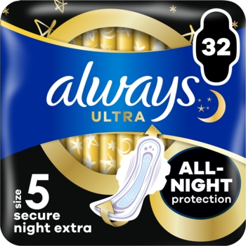 Прокладки гігієнічні Always Ultra Secure Night Extra, 32 шт. - Pampik
