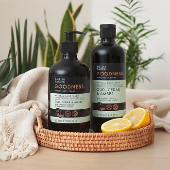 Гель для душа Baylis & Harding Goodness Oud, Cedar & Amber, 500 мл - Pampik - 5