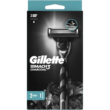 Станок для гоління Gillette Mach3 Charcoal з 2 змінними картриджами - Pampik - 2