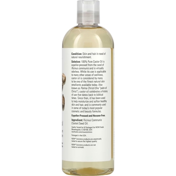 Касторова олія Now Solution Oils Castor Oil 473 мл - Pampik - 2