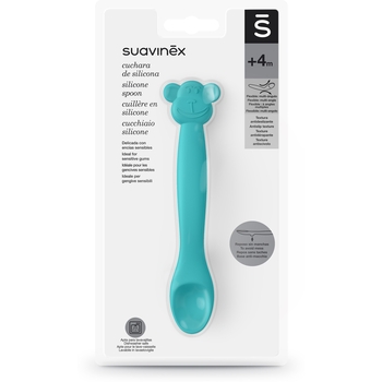 Ложка силіконова Suavinex Animal з мавпою, зелена (401354) - Pampik - 3