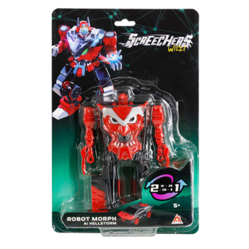 Робот-трансформер Screechers Wild! S5 Хелшторм красный с черным (EU686152) - Pampik - 6
