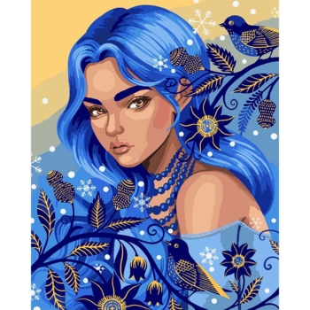 Картина по номерам Santi Ледяная красавица 40х50 см с металлизированными красками - Pampik