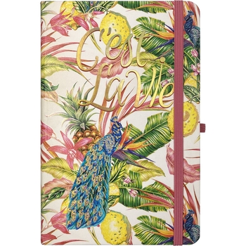 Книга записная Buromax Tropical в клеточку 207х136 мм на резинке 96 листов (BM.255112-46) - Pampik
