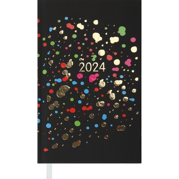 Щотижневик датований Buromax Fancy 2024 чорний (BM.2886-01) - Pampik
