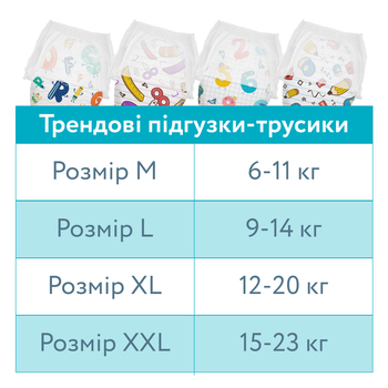 Підгузки-трусики Offspring Scriblee розмір XL (12-20 кг) 30 шт. (DP-OI-FAP-XL30P-SCR) - Pampik - 11