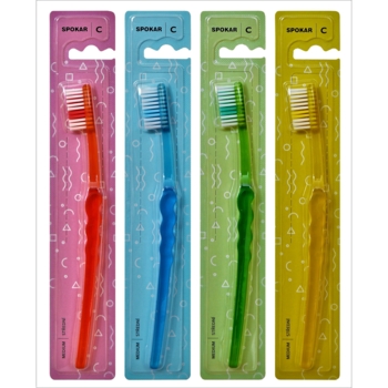Зубна щітка Spokar 3416 C, середньої жорсткості, в асортименті - Pampik