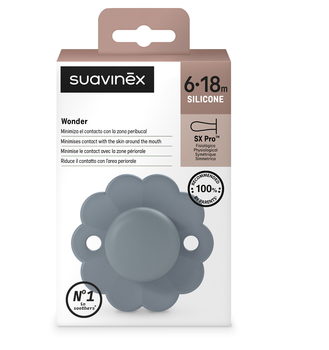 Пустушка фізіологічна Suavinex Wonder, силіконова, 6-18 місяців, блакитний (308393) - Pampik - 3