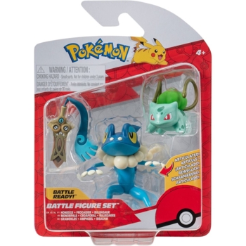 Набор игровых фигурок Pokemon W19 Хонедж, Бульбазавр, Фрогадир (PKW3599) - Pampik