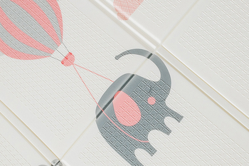 Дитячий килимок Poppet Літаюче слоненя та Ніжні хмаринки двосторонній складний 200х150x1 см (PP025-150H) - Pampik - 6