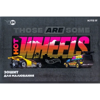 Тетрадь для рисования Kite Hot Wheels А4, 24 листа, рисунок 1 (HW24-242) - Pampik