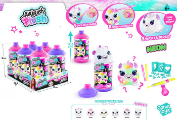 Набір для творчості Canal Toys DIY Airbrush Plush Неон міні сюрприз (AIR020) - Pampik - 9