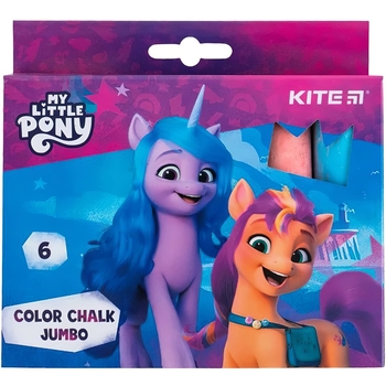 Крейда кольорова Kite Jumbo My Little Pony 6 шт. (LP24-073) - Pampik