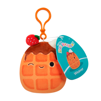 М'яка іграшка-брелок Squishmallows Вафелька Вівер на кліпсі, 9 см (SQCP00219) - Pampik - 7