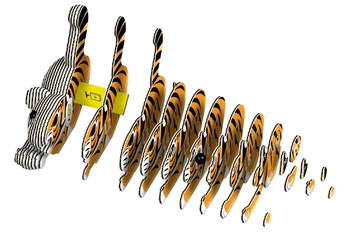 Збірна 3Д модель Eugy Зоопарк Тигр (XEG-012) - Pampik - 2