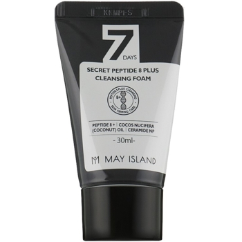 Очищувальна пінка для обличчя з пептидами May Island 7 Days Secret Peptide 8 Plus Cleansing Foam 30 мл - Pampik