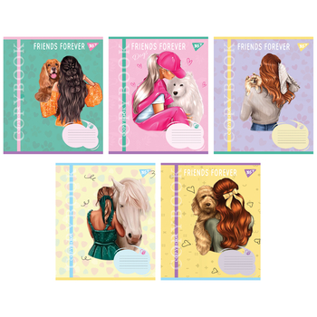 Набор тетрадей Yes Friends forever А5 в клетку 18 листов 25 шт. (766969) - Pampik