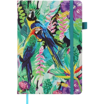 Блокнот деловой Buromax Exotic А5 96 л. в клеточку обложка искусственная кожа бирюзовый (BM.295124-06) - Pampik