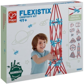 Конструктор Hape Flexistix Креативні фігури бамбуковий 133 деталі (E5565) - Pampik