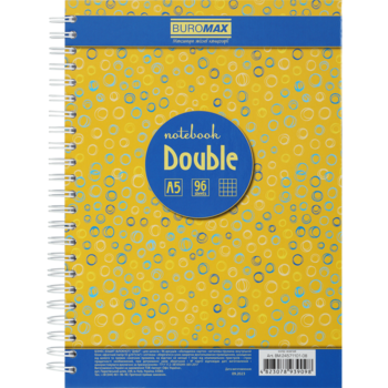 Книга записная Buromax Double А6, 96 листов желтая (BM.24671101-08) - Pampik - 2