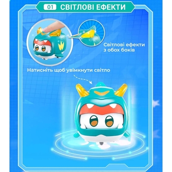 Ігрова фігурка Super Wings Super Pet Тіно улюбленець зі світловими ефектами (EU770421) - Pampik - 7