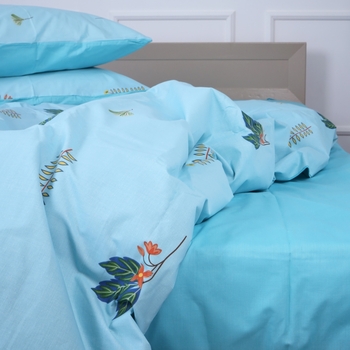 Комплект постельного белья MirSon Ranforce Elite 17-4736 Green leaves 110 х 140 см - Pampik - 5