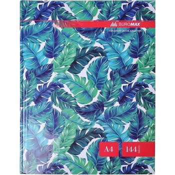 Книга учета Buromax Floristica 144 листов в клетку А4 бирюзовая (BM.24419102-06) - Pampik