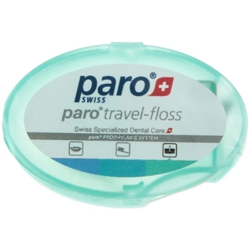 Дорожня зубна нитка Paro Swiss Travel Floss вощена з м'ятою, 5 м, зелена - Pampik