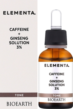 Сыворотка для лица Bioearth Elementa Tone Caffeine + Ginseng Solution 3% 30 мл - Pampik - 2