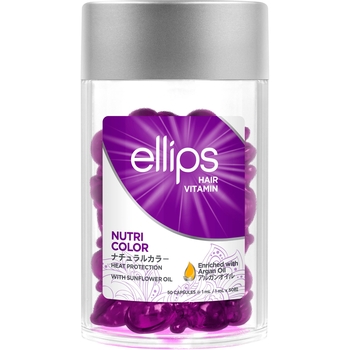 Вітаміни для волосся Ellips Hair Vitamin Nutri Color Сяйво кольору 50 мл (50 шт. х 1 мл) - Pampik