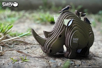 Збірна 3Д модель Eugy Зоопарк Носоріг (XEG-076) - Pampik - 9