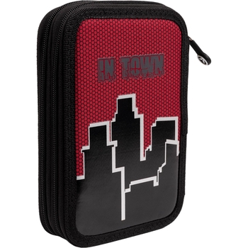 Пенал Yes Spider HP-01 жесткий двойной черный с красным (533545) - Pampik - 4