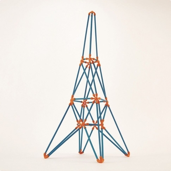 Конструктор Hape Flexistix Башни бамбуковые 132 детали (E5566) - Pampik - 3