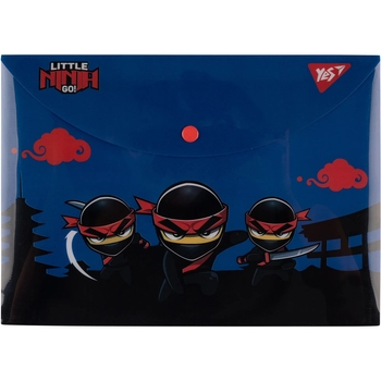 Папка-конверт Yes Ninja B5, на кнопке (492228) - Pampik