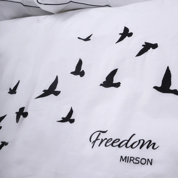 Комплект постельного белья MirSon Ranforce Elite 11-2107 White Freedom 110 х 140 см - Pampik - 7