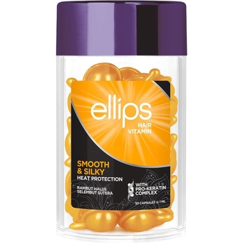 Вітаміни для волосся Ellips Hair Vitamin Smooth & Silky with Pro-Keratin Complex Бездоганний шовк 50 мл (50 шт. х 1 мл) - Pampik