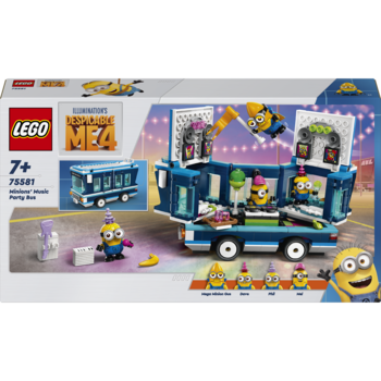 Конструктор LEGO Despicable Me Музичний автобус для вечірок Посіпак, 379 деталей (75581) - Pampik