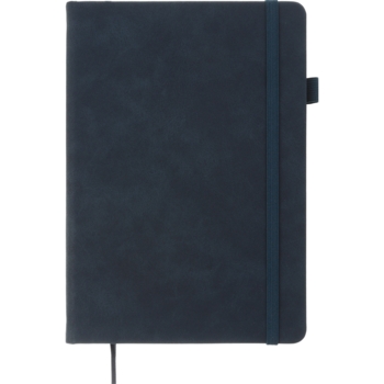 Блокнот деловой Buromax Smarti А5 96 л. в клеточку обложка искусственная кожа синий (BM.295113-02) - Pampik