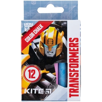 Крейда кольорова Kite Transformers 12 шт. (TF24-075) - Pampik